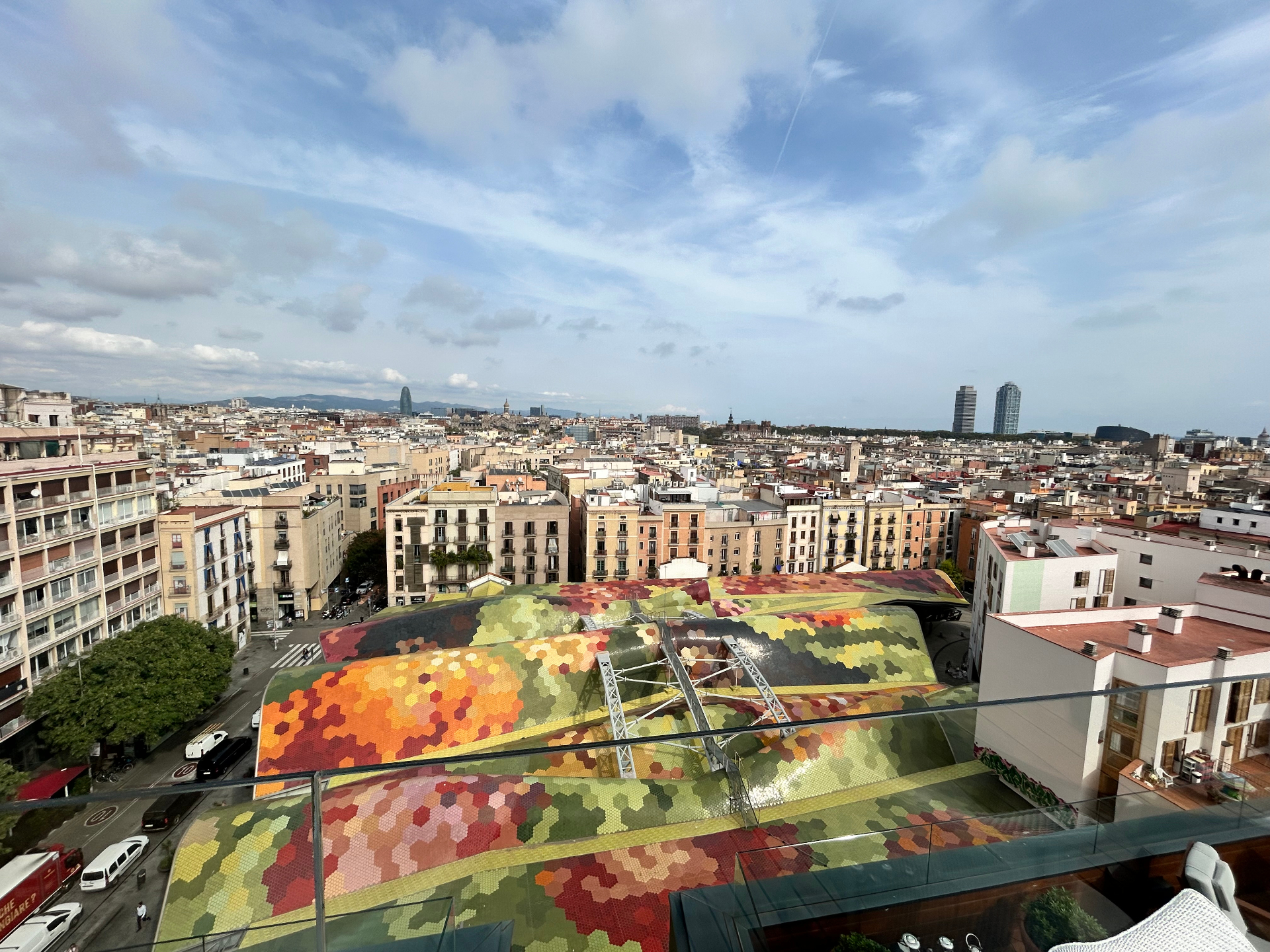 Barcelona rooftops at golden hour